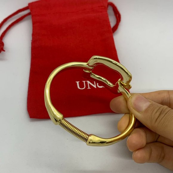 UNO de 50 Bracelet GODDESS BRACELET Gold-plated squared link hook clasp Bracelet - Picture 7 of 9